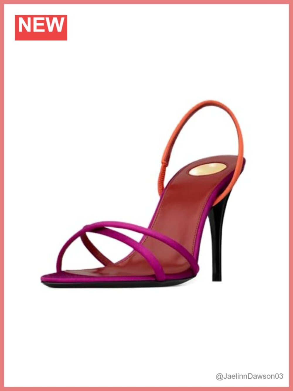 Satin Slingback Heels Stiletto Sandals Crisscross Open Toe Shoes